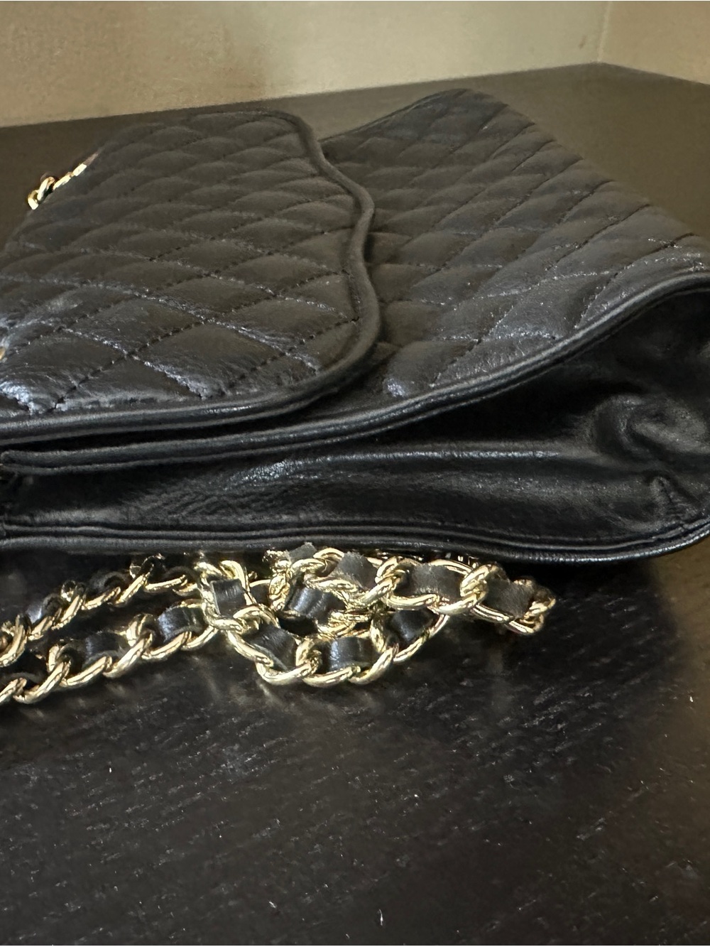 Rebecca Minkoff black quilted chain-strap crossbody/shoulder handbag - Picture 12 of 13
